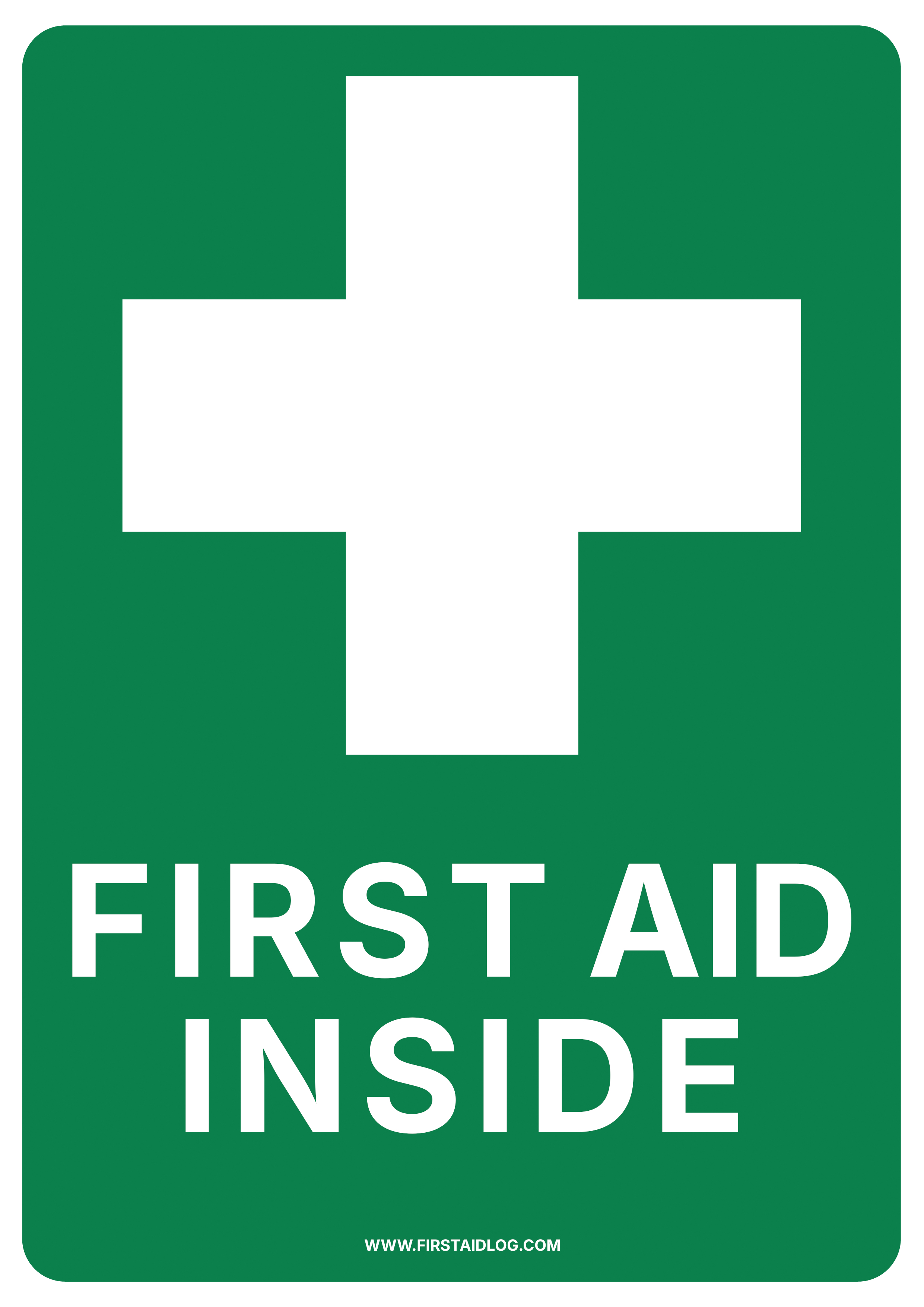 First Aid Inside sign